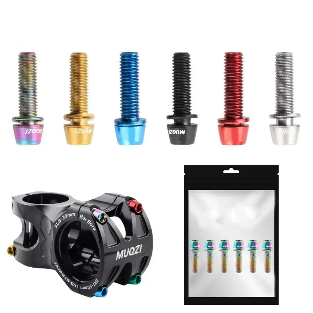 6 шт./набор цветные винты из нержавеющей стали для руля велосипеда