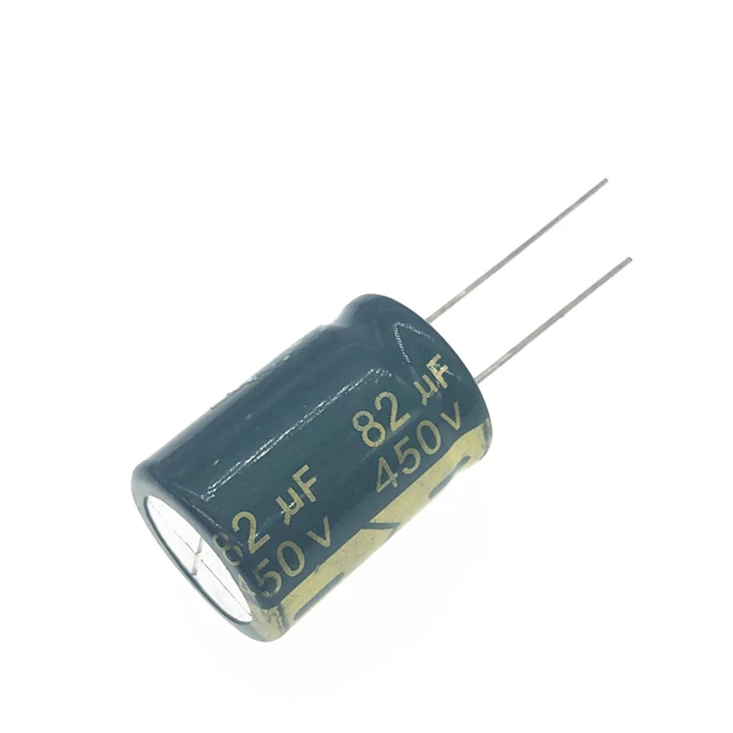

5 шт./лот 450 в 82 мкФ 20% в 20% мкФ Высокочастотный Низкочастотный электролитический конденсатор ESR, размер 18*25 мм, допуск