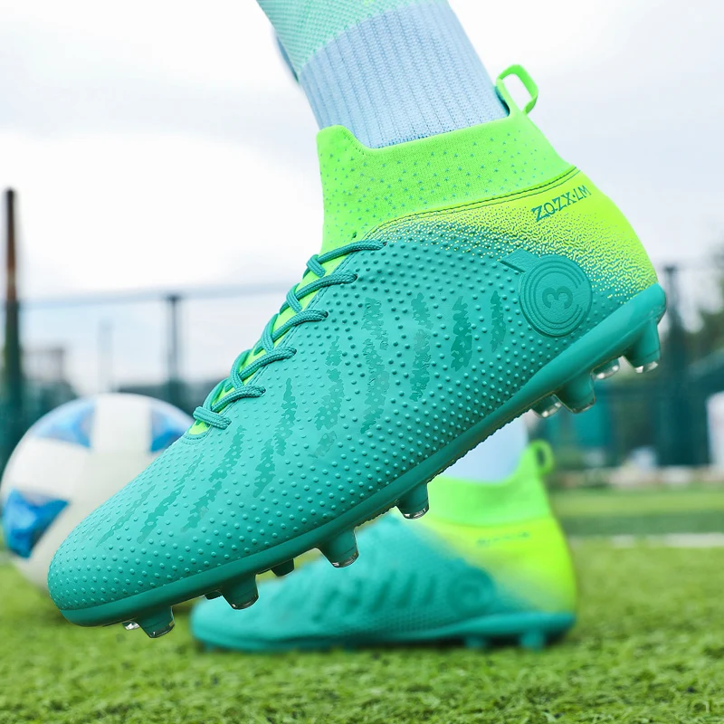 High Quality Knitting Leather Football Boots Men Comfortable Breathable Men's Soccer Boots Non-slip Specialty Training Shoes Men