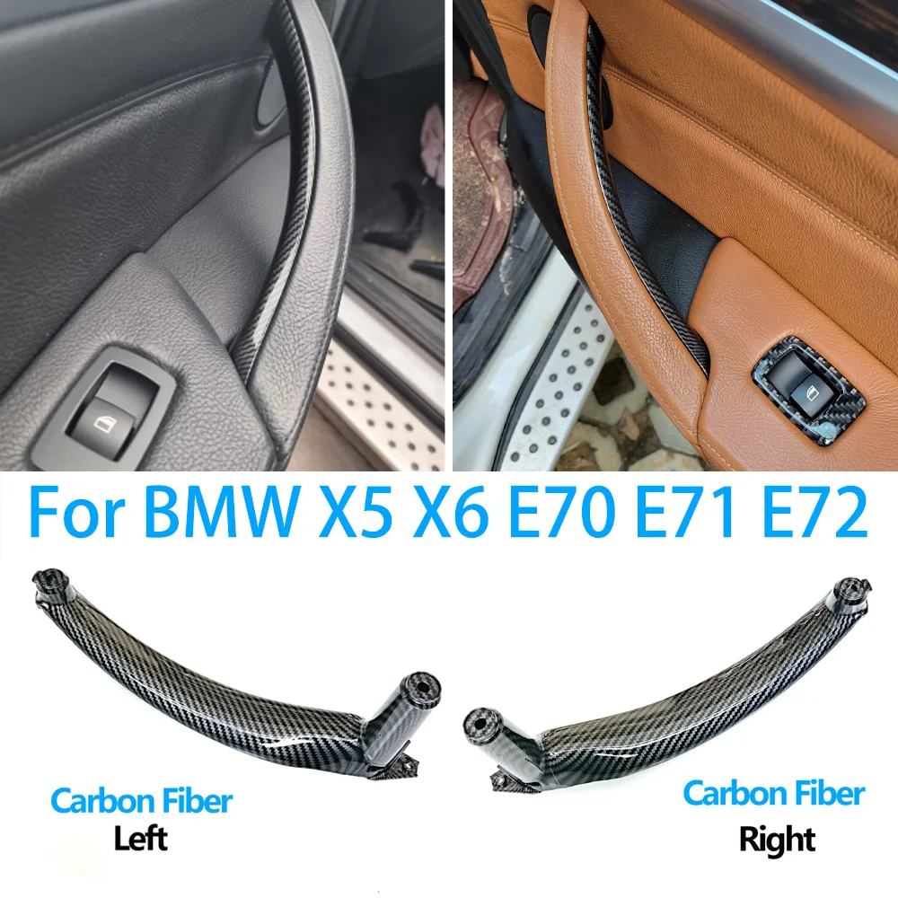 

Car Front Rear Left Right Interior Door Inside ABS Pull Handle Cover Trim For BMW X5 X6 E70 E71 E72 2007-2013