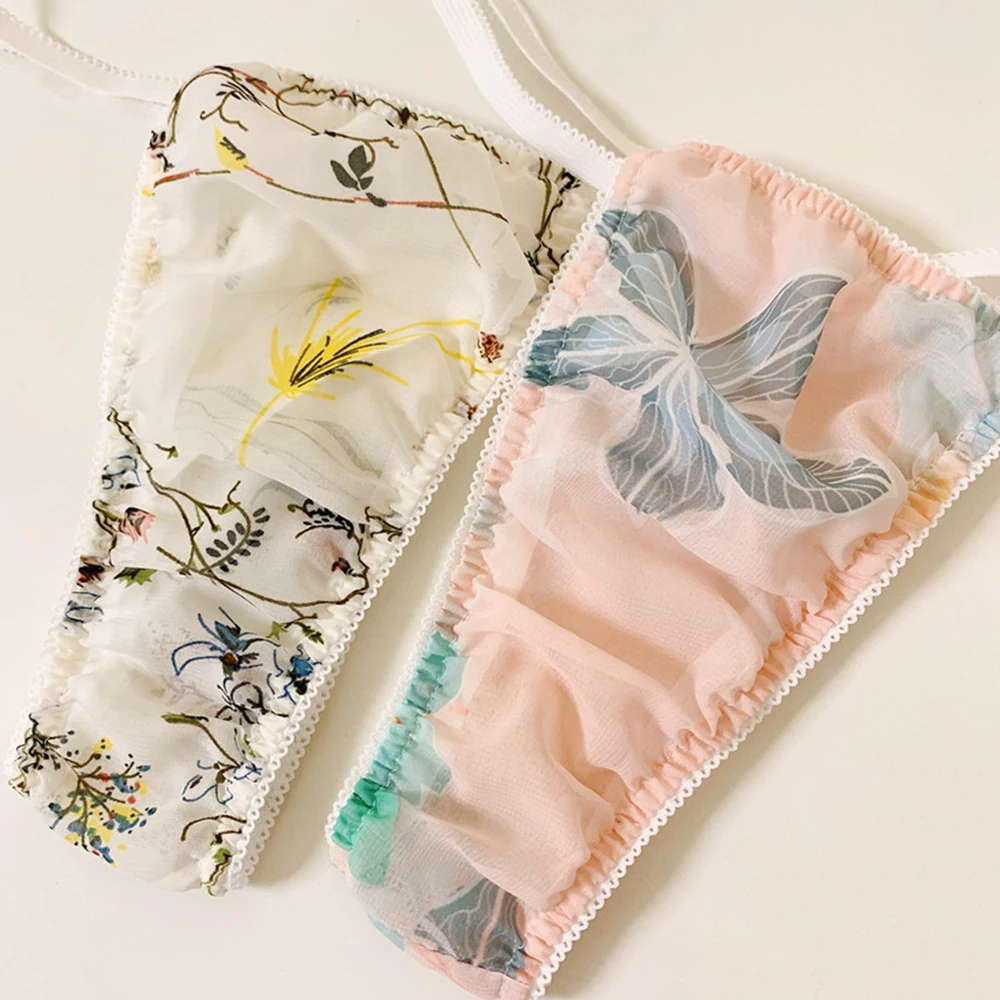 

Cute Men Sissy Gay Floral Lace Pouch Panties Bikini Low Rise Briefs Underclothes Sheer Soft Underpants Underwear