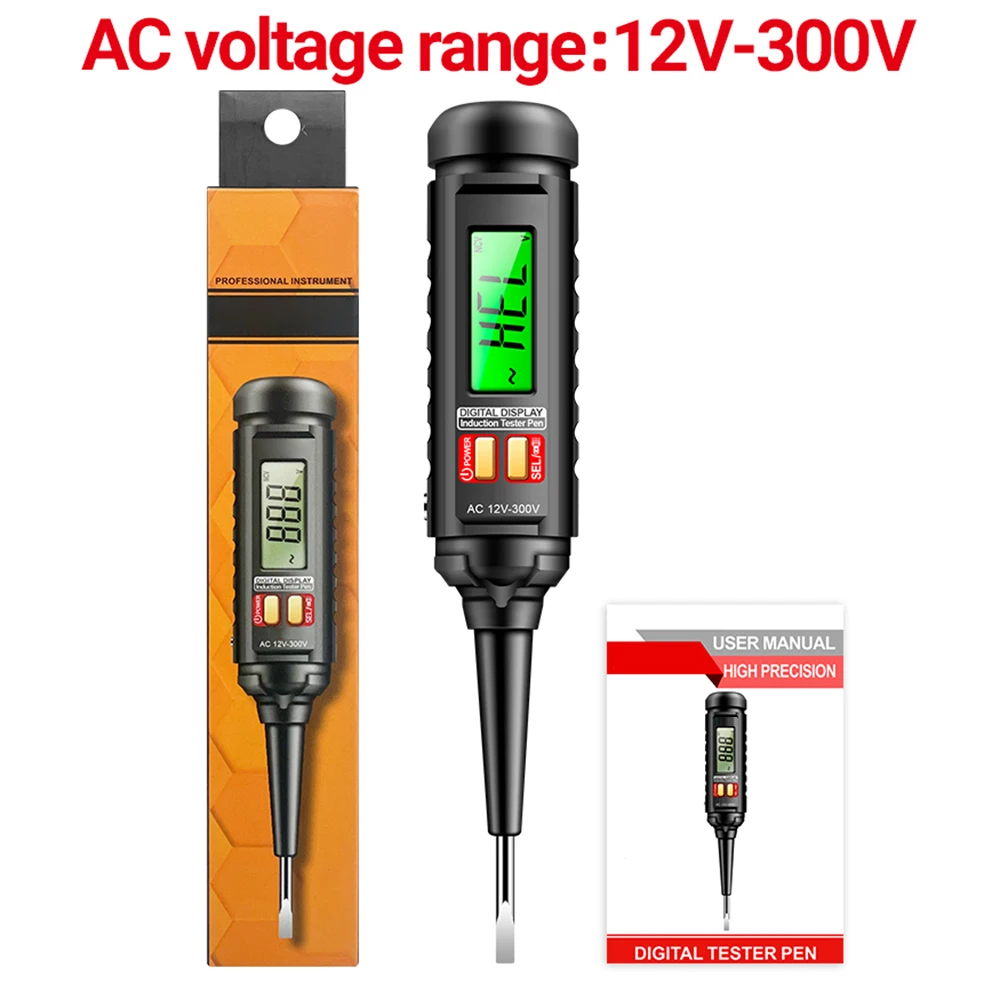 

Бесконтактный тестер напряжения AC12-300V, ручка, индукционный цифровой детектор мощности, карандаш, интеллектуальная электрическая отвертка, схема зонда