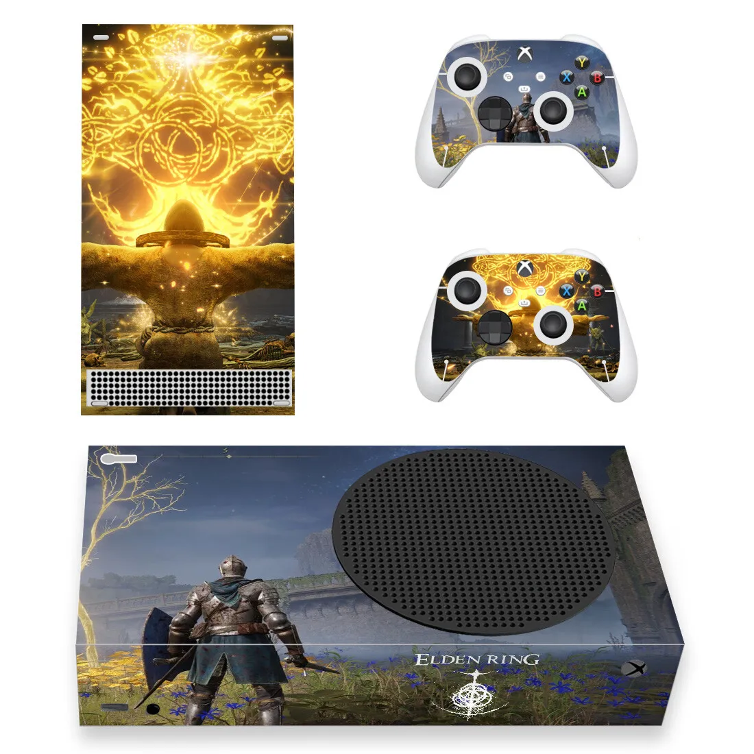 

Стильная кольцевая наклейка Xbox серии S для консоли и 2 контроллера, наклейка, стиль 1