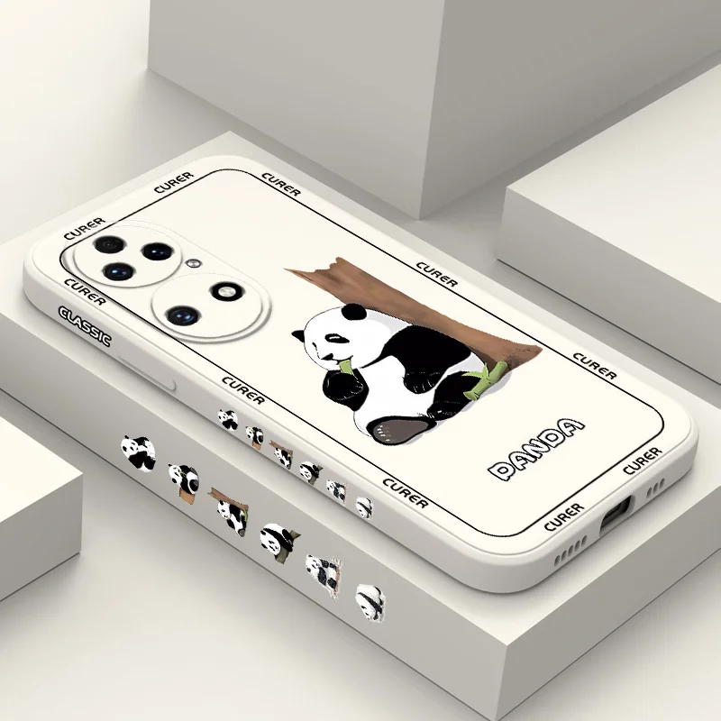 

Cute Fat Panda Phone Case For Huawei P50 P40 P30 P20 Pro Lite Nova 10 10SE 9 9SE Mate 50 50E 40 30 20 Pro Lite Cover