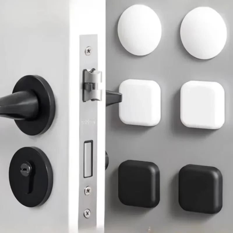 Door Stop Anti-collision Silicone Handle Self-adhesive Silent Shockproof Protective Mat Security-protection Bloc Porte Home