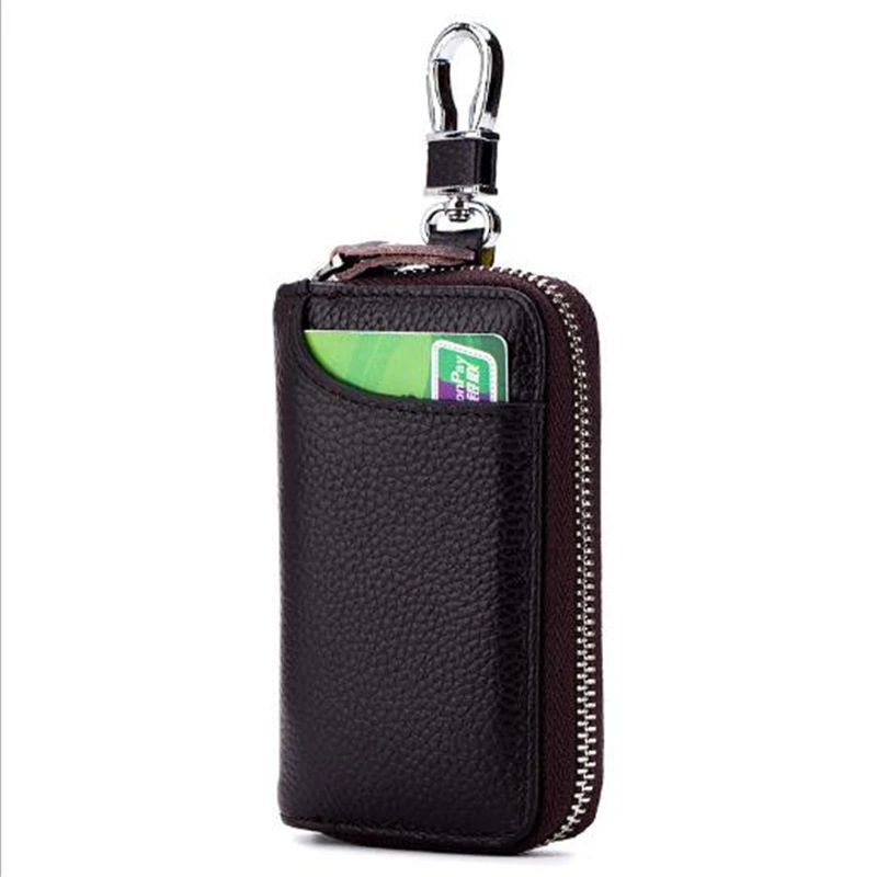 

Wallet Car Key Card Holder Organizer Keychain With Zipper Protect Key Case Bag Pouch Purse Simple Design Car Key Holder Fashion