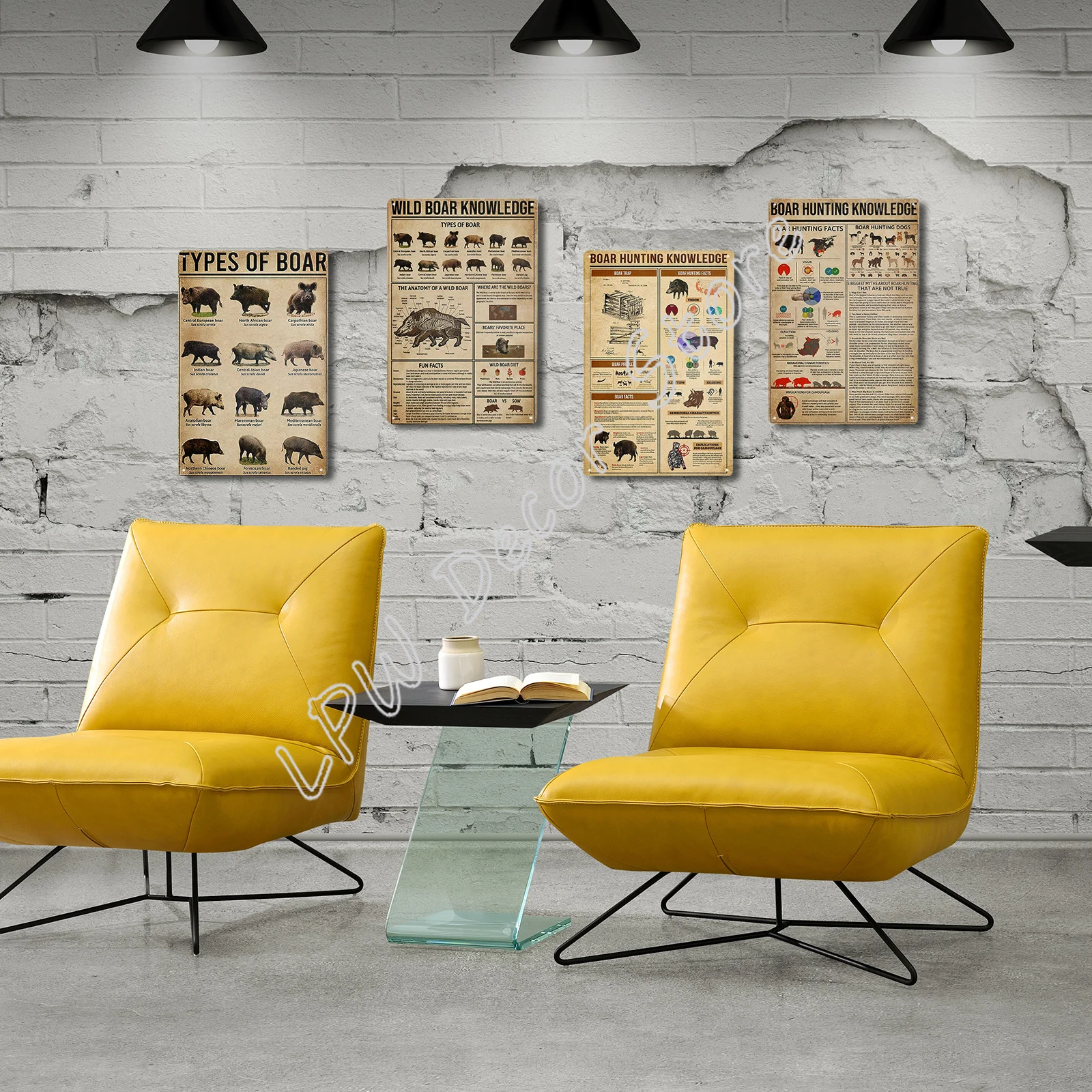 Винтажные металлические знаки для кухни дикий кабан знания печать Оловянная