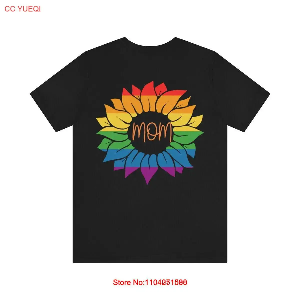 Большая мама радуга красочная футболка с подсолнухом отличный подарок помогает