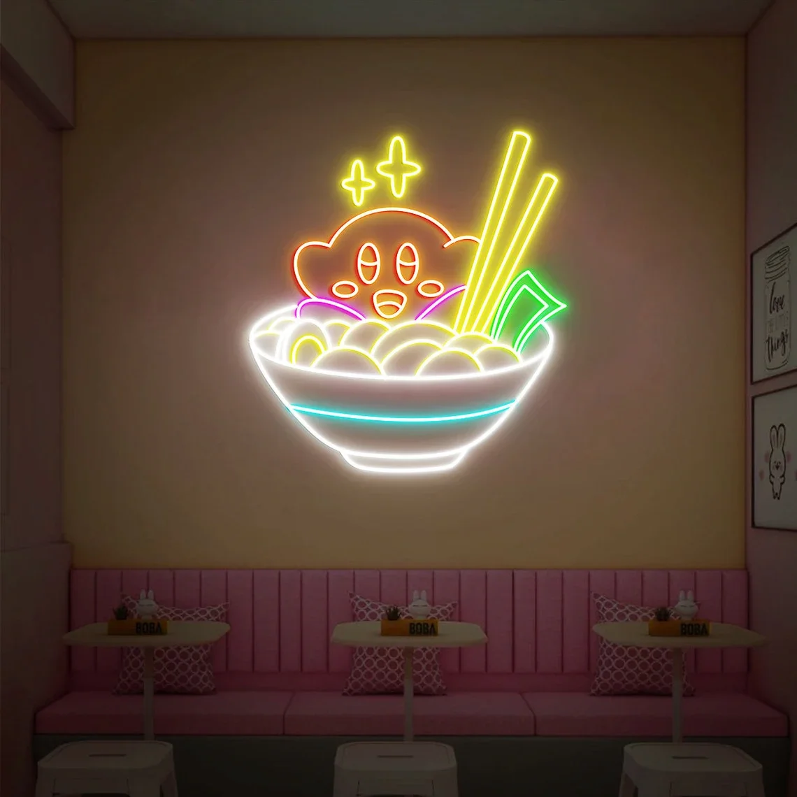 Аниме неоновая вывеска