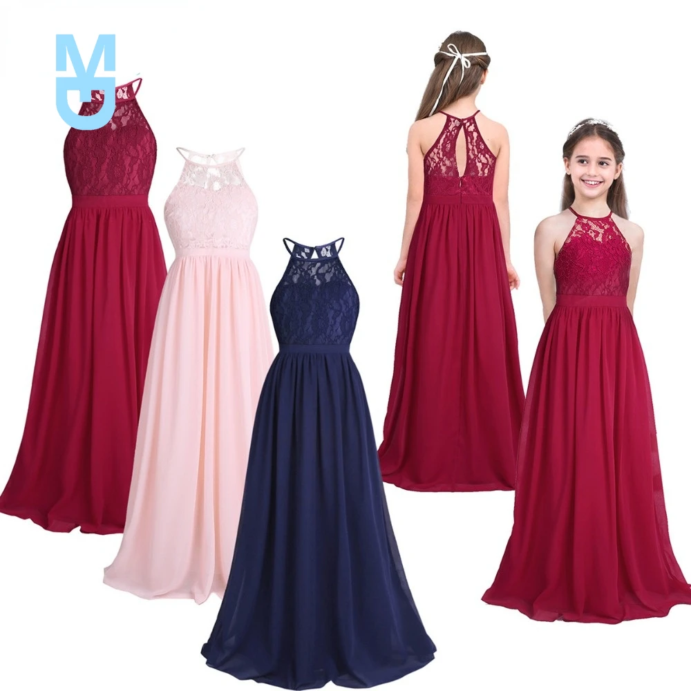 

New Childrens Vestidos Birthday Party Dress Kids Princess Summer Lace Wedding Dresses Girls Ball Tutu Prom Dress Teen Cos