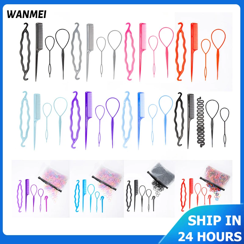 

4/5/6pcs Magic Donut DIY Women Hair Accessories Braid Styling Hairpins Barrettes Twist Hair Clips Salon Hairstyle Braiding Tools