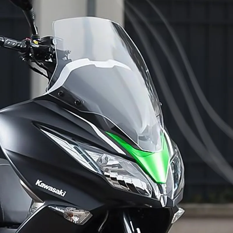 Фото Для мотоцикла Kawasaki J300 J125 модификация переднего лобового стекла, повышенное толстое лобовое стекло, нагрудный дождевик, аксессуары №3