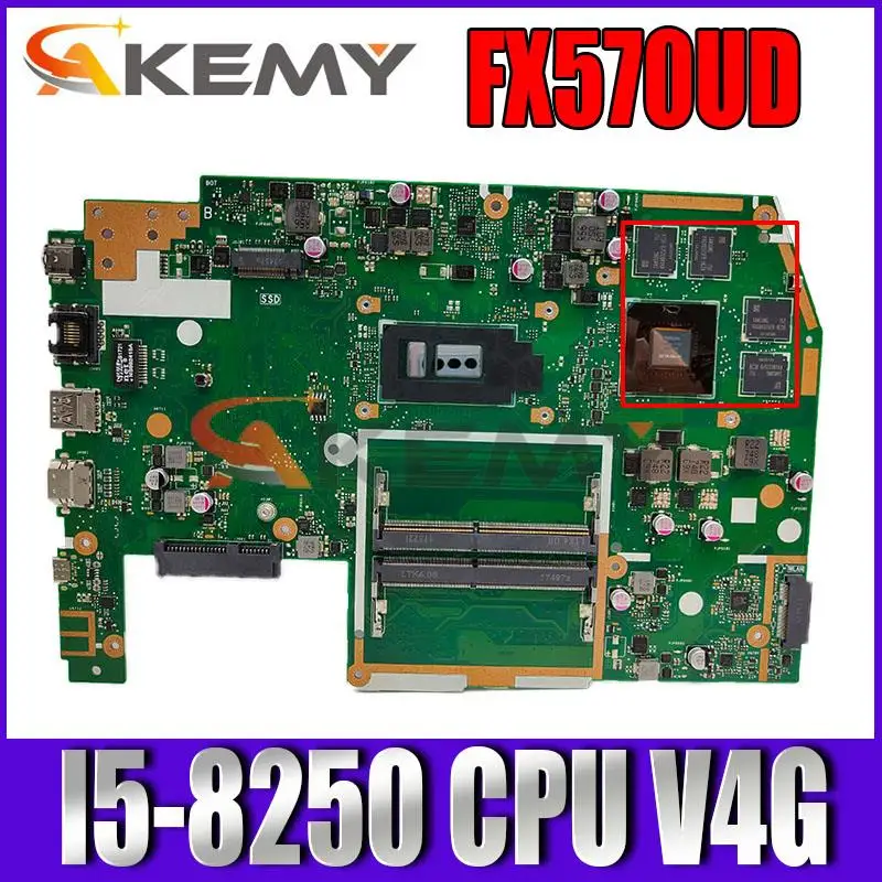 

For Asus TUF YX570U YX570UD FX570UD X570U X570UD F570UD Laptop motherboard I5-8250U CPU V4G GPU Mainboard Test Good
