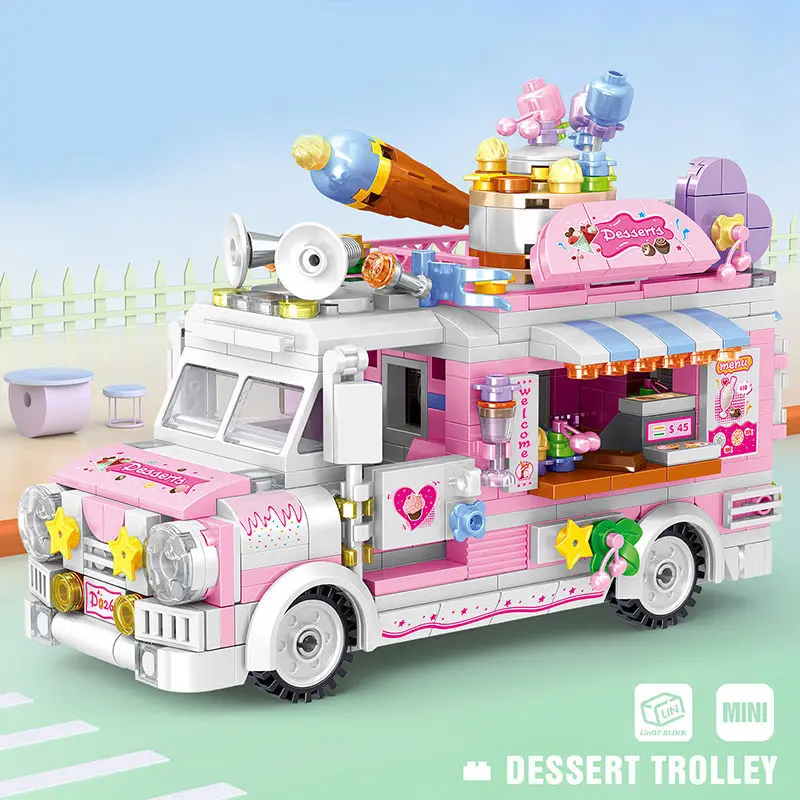 

Wholesale City Street View Dessert Truck Building Blocks Assembly Toys