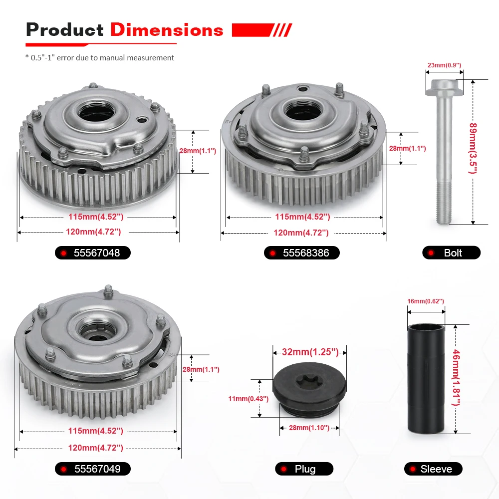 Распределительный вал впускного и выхлопного двигателя кулачковая шестерня для