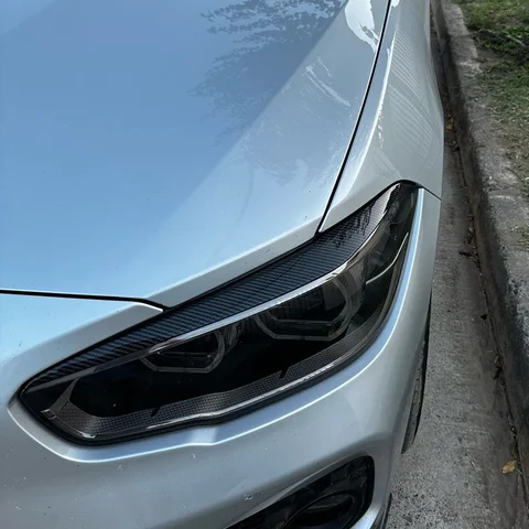 Для BMW F20 F21 Facelift 116i 118i 120i 2015-2019 Злые фары Брови Веки Передняя лампа Свет Брови Автомобильные наклейки Тюнинг