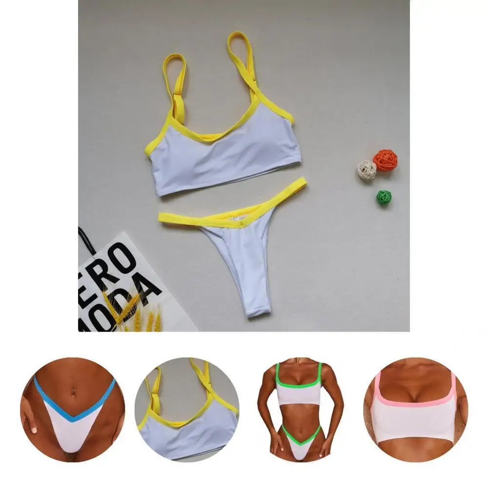 

Очаровательный купальный костюм, облегающая пляжная одежда, комплект бикини, Модный комплект из жилета и трусиков, купальный костюм