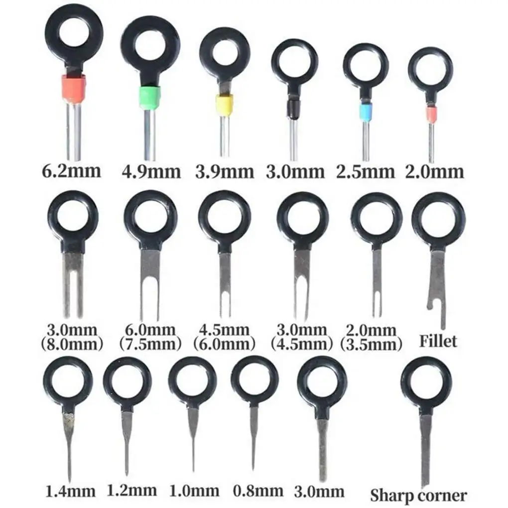 

18 Pcs Car Terminal Removal Connector Stainless Steel Release Key Pullers