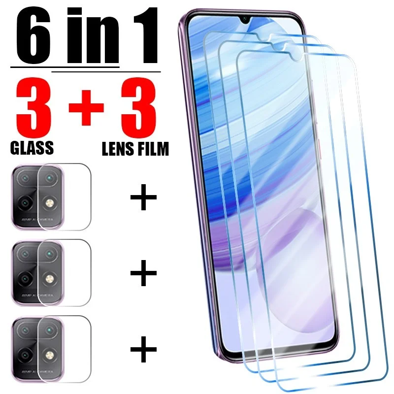 

6 в 1 закаленное стекло для Xiaomi Redmi Note 11 Pro 4G 9 8 7 Защита для экрана на Redmi Note 10 7 Pro 5A 6A 9A 9AT 9C NFC пленка для объектива