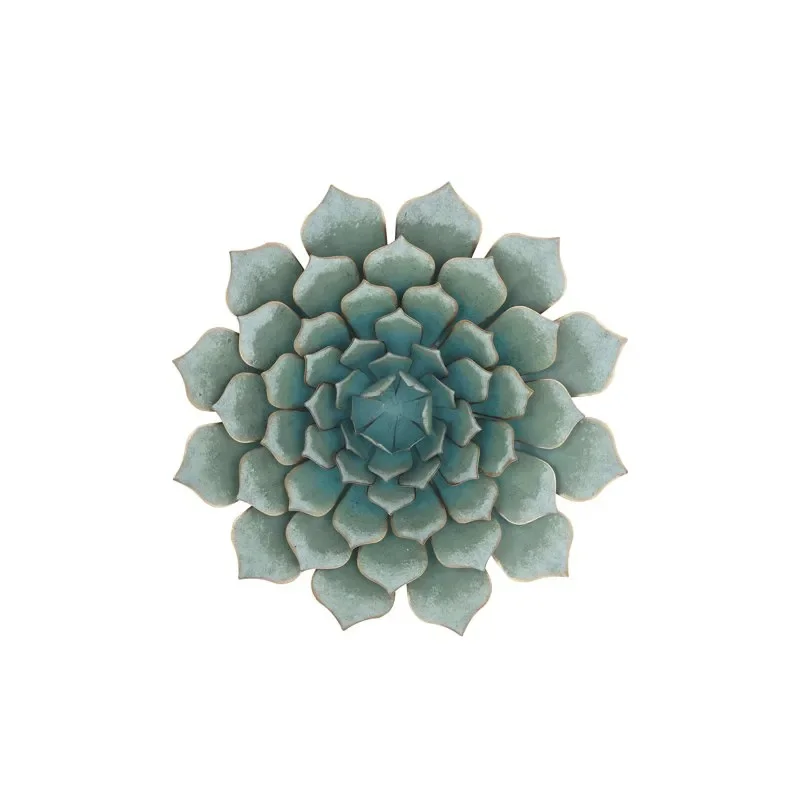 

Teal Metal Floral Wall Decor For Home Wall Decoration