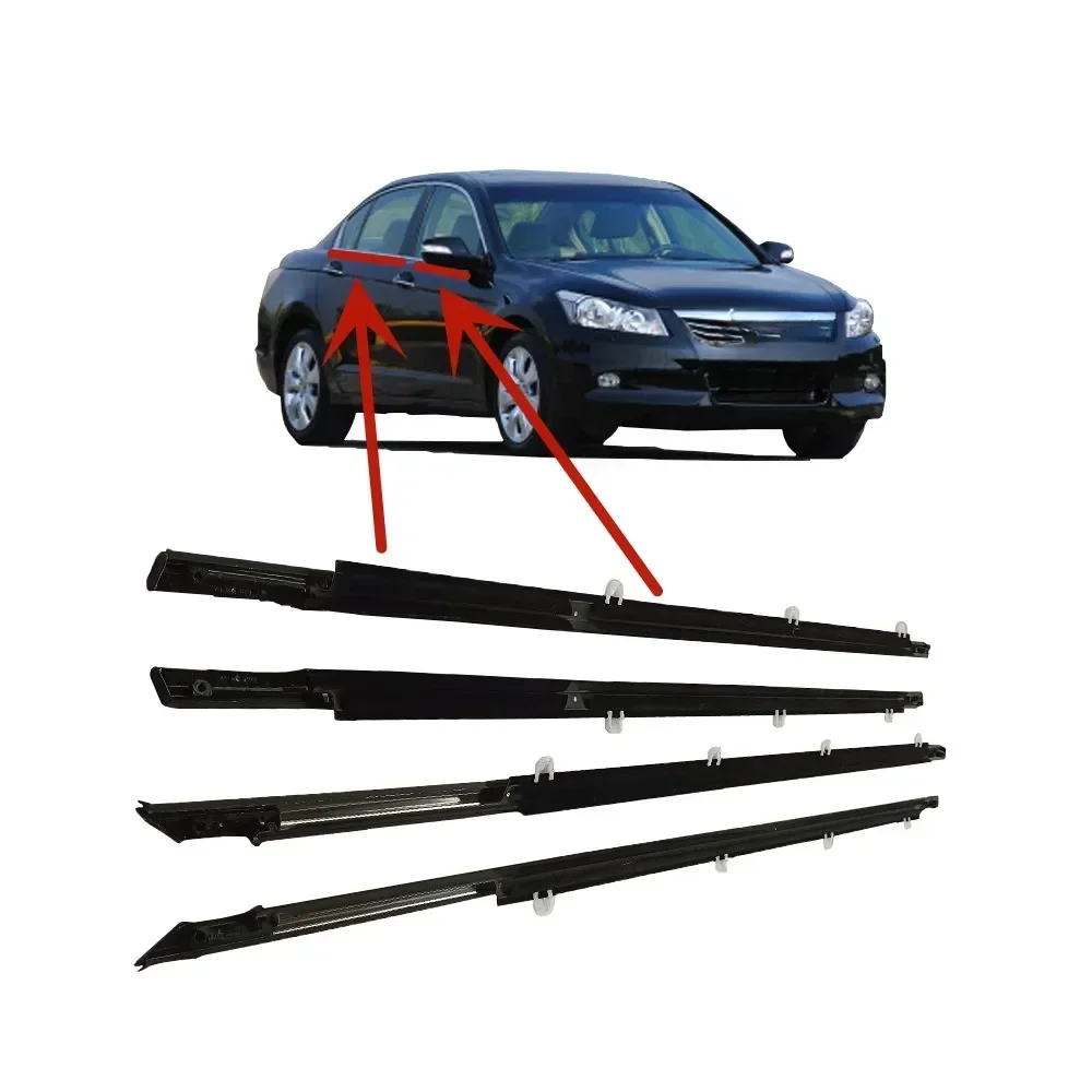 4 шт. хромированная резина для наружных окон Honda Accord 2008-2013 защитное стекло