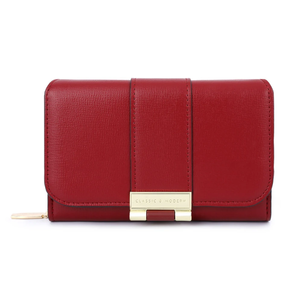 Large Metal Buckle Long Wallet With Coin Bag Multifunctional Lightweight Purse Women Girls Porta Cartoes Homem