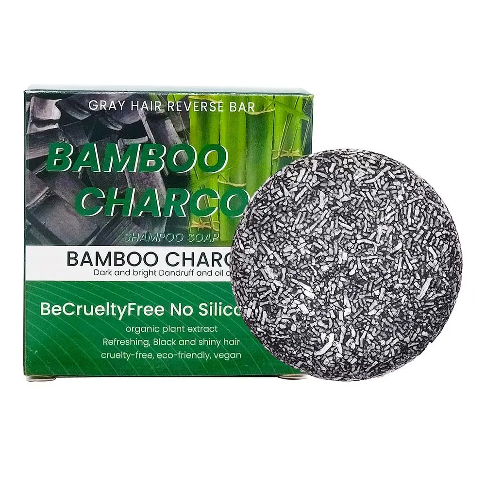 Шампунь мыло Polygonum Multiflorum/мыло бамбук и уголь Bar для роста укрепления волос