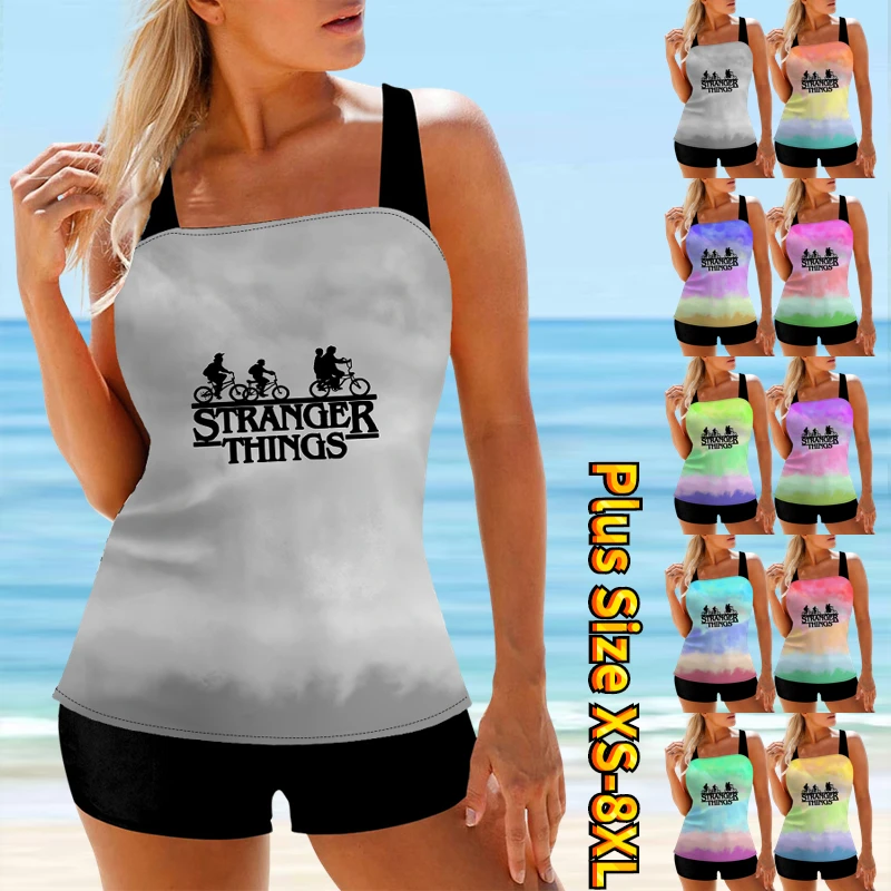 

Женский купальник 2023, комплект бикини, модный купальный костюм, летний женский сексуальный танкини, пляжная одежда, купальники с принтом, новый дизайн