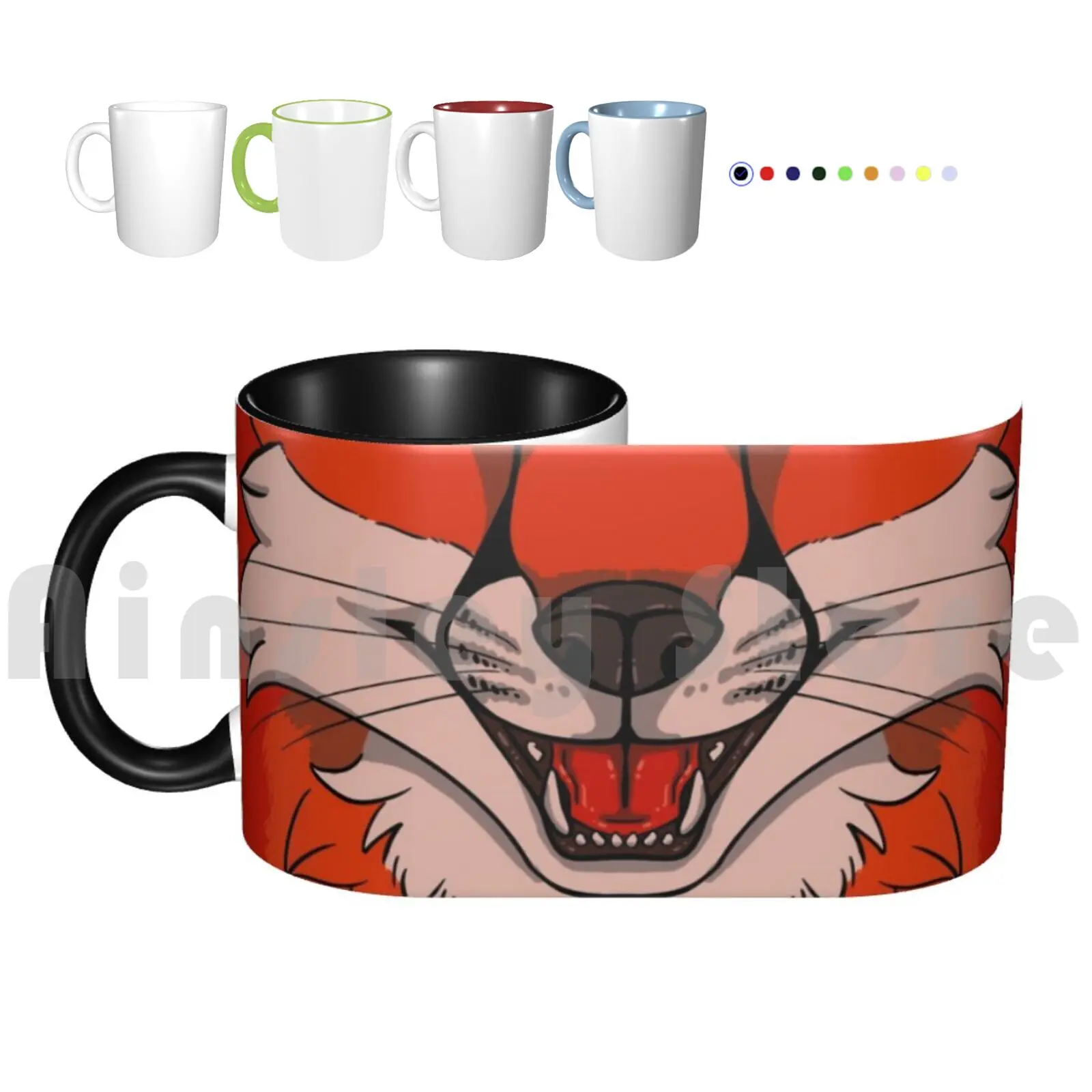 Лисья кожа кружки кофейные чашки пушистый мех костюм мордочка |