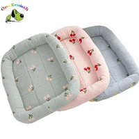 rectangle pet dog bed comfortable anti slip small dog sleeping beds deluxe plush puppy crate beds fulffy comfy safety kennel pad