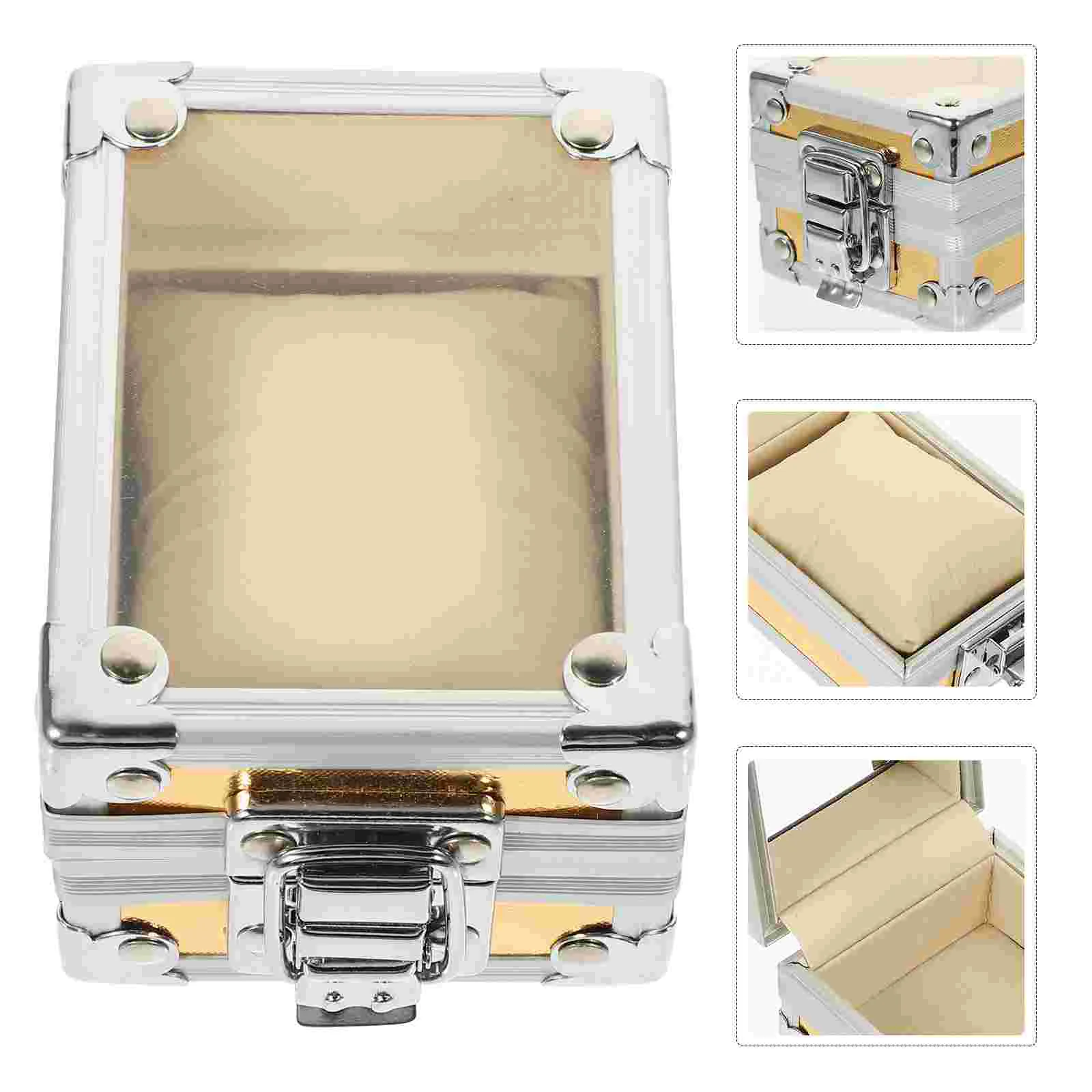 Watch Pillow Case Hard Suitcase Box Storage Stainless Steel Bracelet Display Men Small Organizer Wrist Gift
