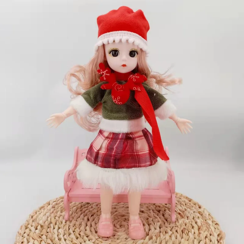 

Новая 6-точечная кукольная одежда кукла в форме лица 30 см кукла BJD Рождественская серия Принцесса Красота Макияж BJD DIY игрушка рождественские...