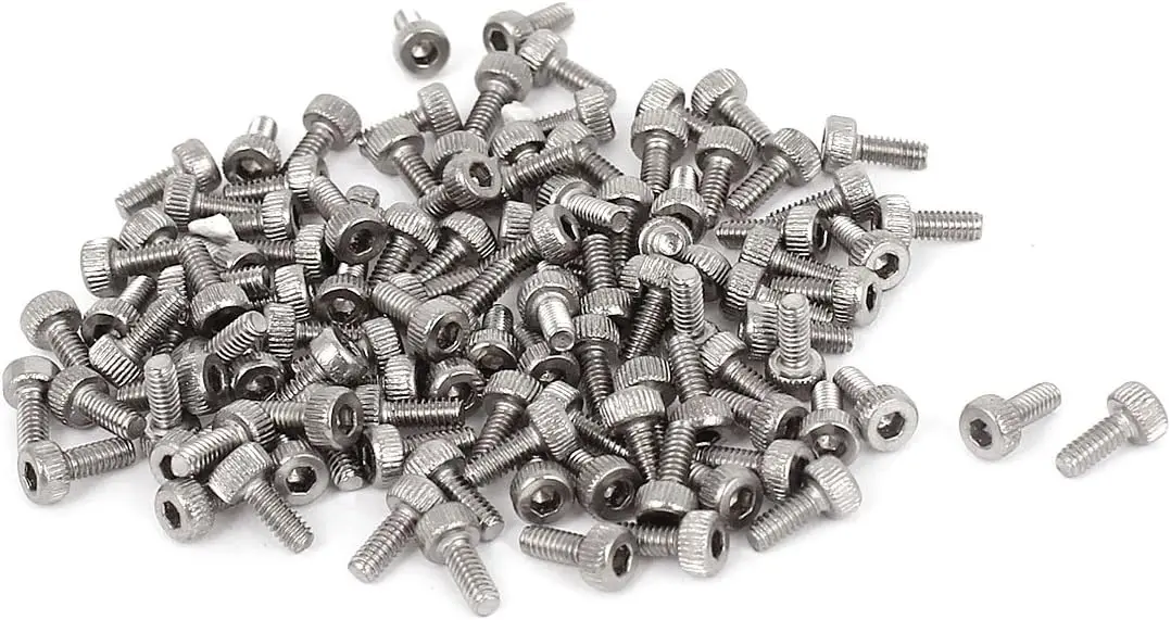 

Keszoox 7mm Long M2x5mm Stainless Steel Hex Socket Head Cap Screws 100 Pcs