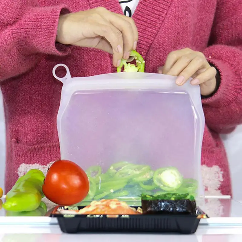 

Силиконовый Пакет для сохранения свежести фруктов и овощей, утолщенный силиконовый герметичный пакет для еды, предметы первой необходимос...