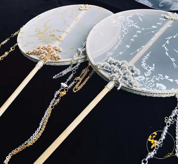 

2021 китайский стиль 3d вентиляторы древний стиль hanfu cheongsam qipao аксессуары украшение дома подарок Изысканные круговые вентиляторы