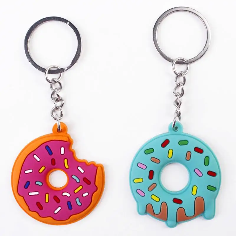 

Not Easily Deformed Doughnut Secure Schoolbag Pendant Snap Design Convenient Suspension Car Key Decoration Decorations Key Chain