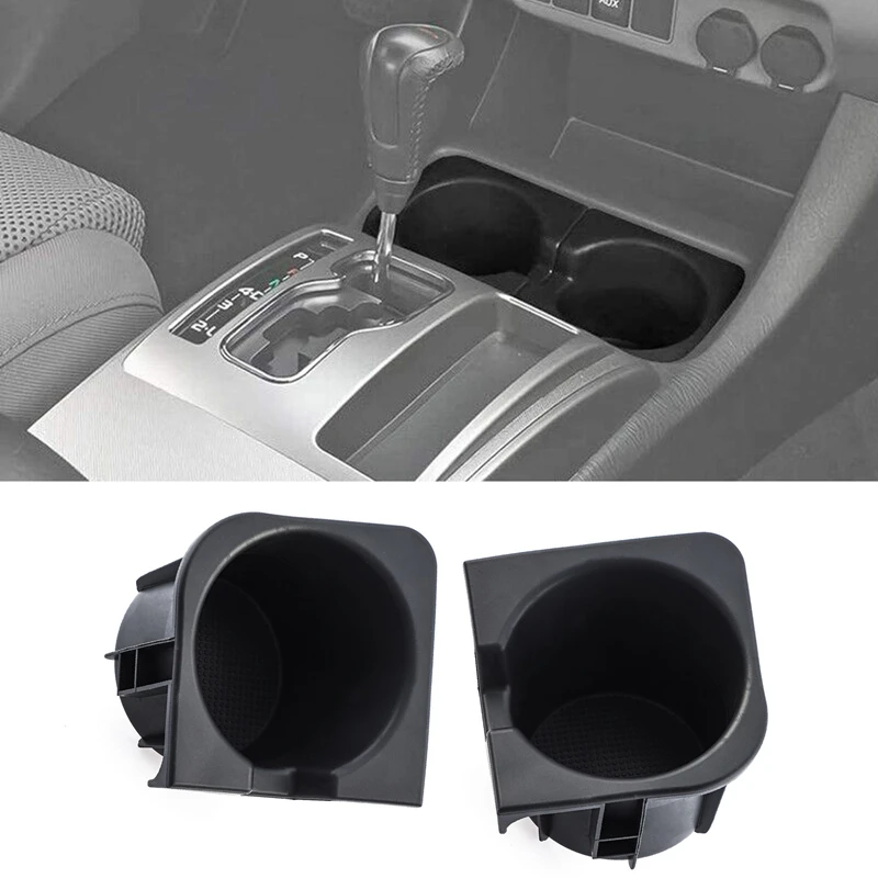 

Center Console Cup Holder Insert Cup Holder For 2005-2017 Toyota Tacoma Right + Left 66991-04012, 66992-04012