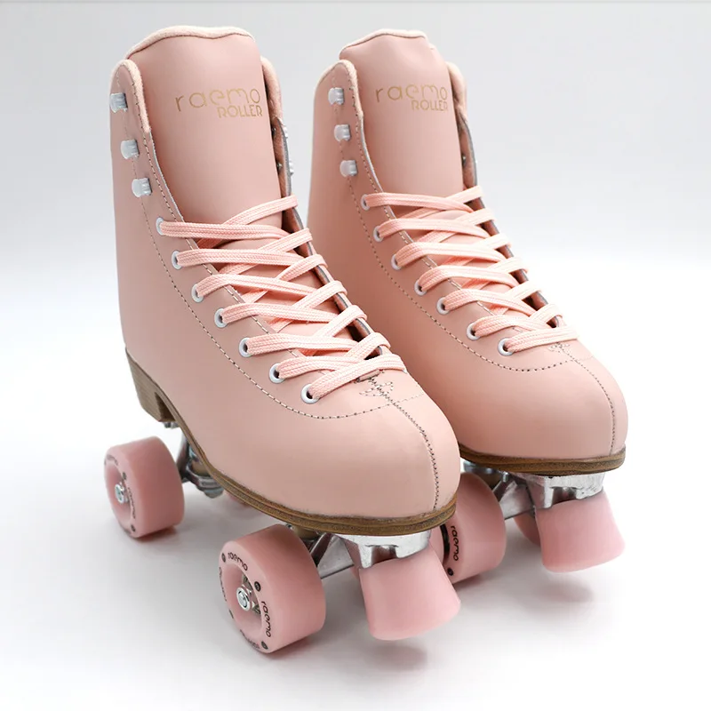 

Роликовые коньки из искусственной кожи для мужчин и женщин, обувь для катания на роликах, для начинающих ходить на открытом воздухе, с 4 коле...