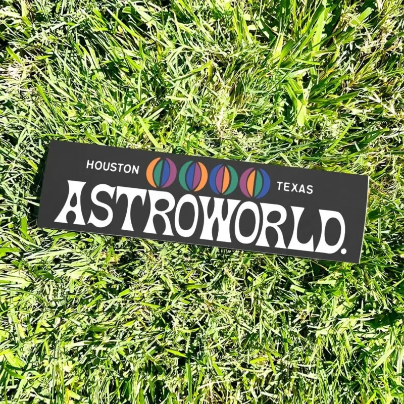 Наклейка на бампер Astroworld Houston TEXAS — туризм США винтажный стиль 80-е 90-е годы