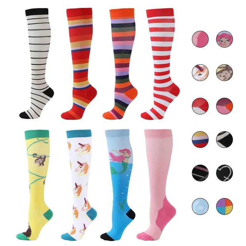 

Men Women Knee High Compression Sports Socks Long Cycling Tights Anti Fatigue Pain Relief