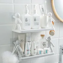 Bathroom Wall-hanging Storage Rack Shampoo Soap Cosmetic Organizer Stand Holder Kitchen Spices Jars Storage Rack Home Decor Stor