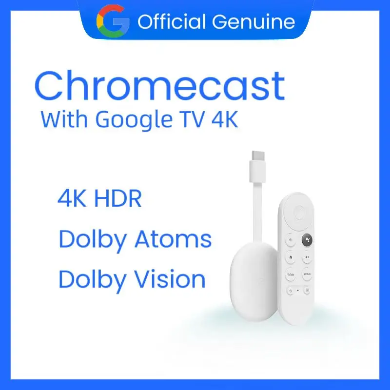 Чип Chromecast с Google TV 4K разрешение видео до HDR поддержка Dolby Vision и Atoms