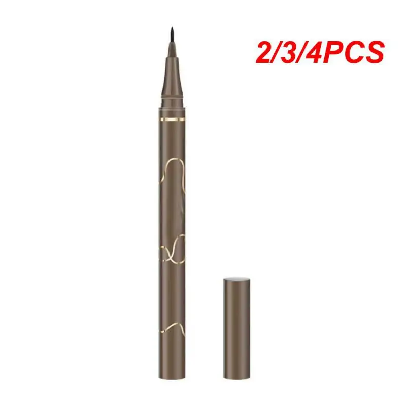 

2/3/4PCS Lying Silkworm Pen Quick Drying Ultra-fine Eyeliner 4 Color Eyes Makeup Black Brown Eye Liner No Blooming Eyelash Pen
