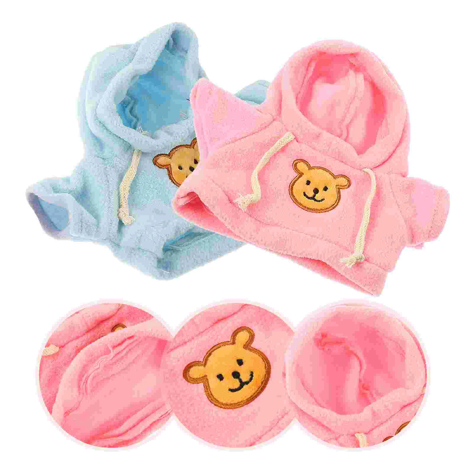

2Pcs Delicate Bear Clothes Reusable Bear Clothes Decorative Clothes