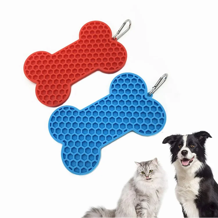 New Silicone licking pad Pet Dog Lick Pad Bath Peanut Butter Slow Eating Licking Feeder Cats Lickmat Feeding Dog Lick Mat images - 6