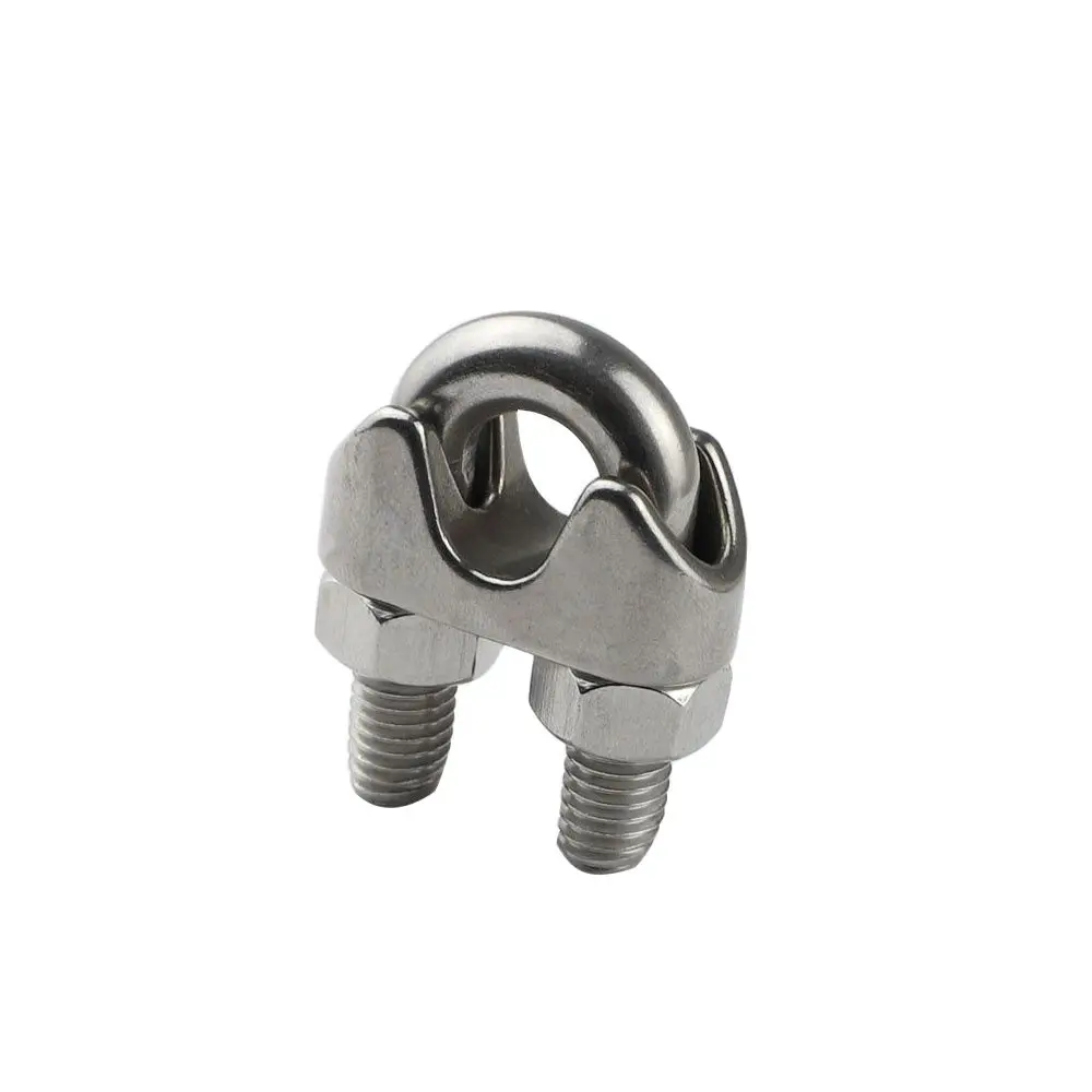 

SS304 Stainless Steel M2/3/4/5/6mm DIN741 U type Wire Rope Clip Cable Bolts Rigging Hardware clamps
