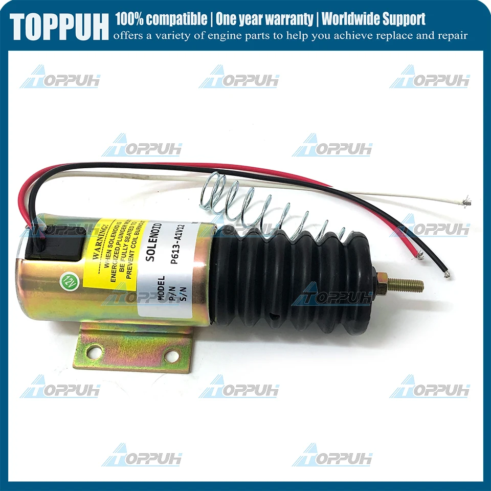 Фото Соленоид отключения подачи топлива P613-A1V12 2001ES-12E2U1 12 В для дроссельной заслонки двигателя №4