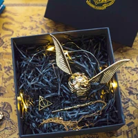 gold snitch ring box flying thief storage box wings luxury jewelry box storage wedding proposal creative birthday gift boxes