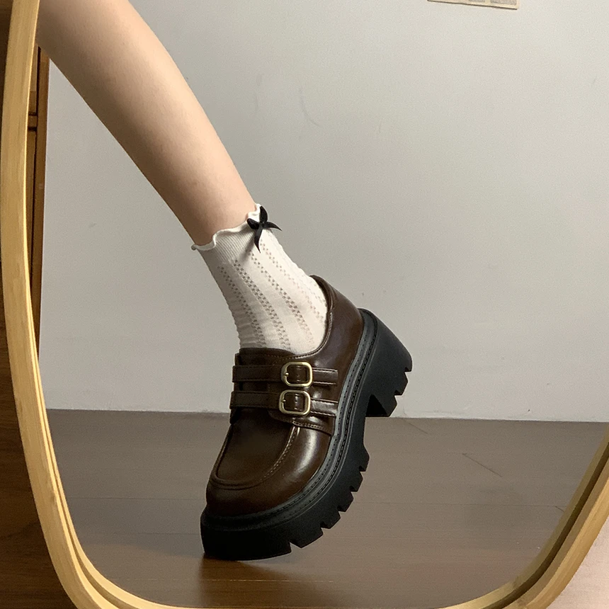 Туфли-оксфорды женские в британском стиле универсальные лоферы с мехом