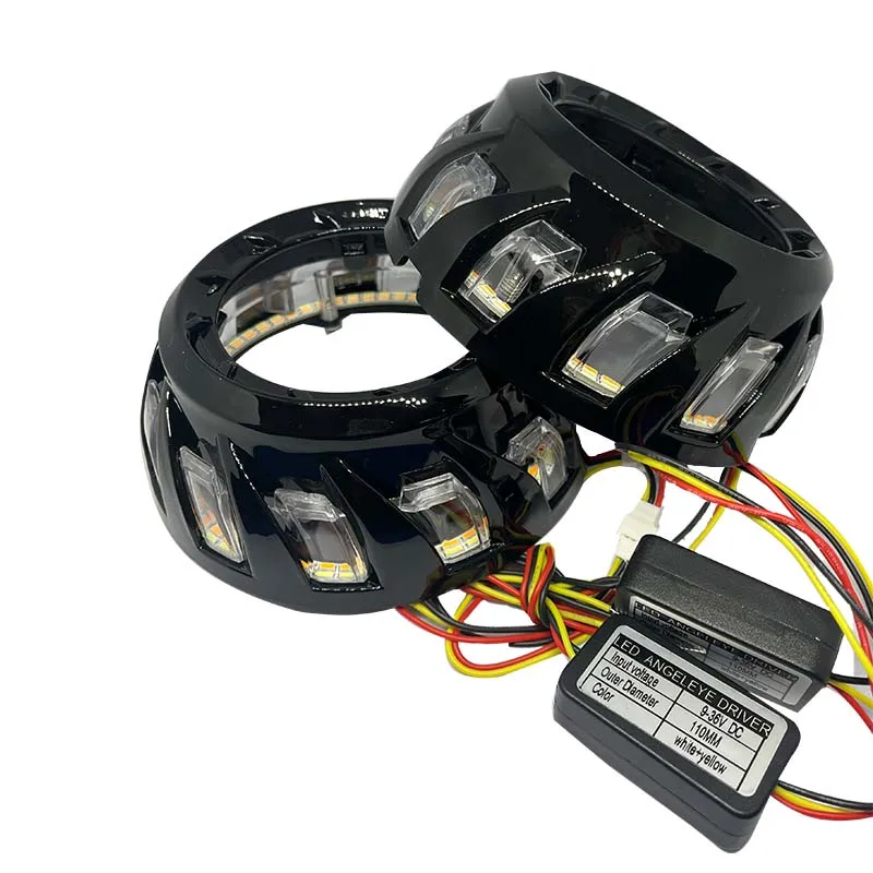 

1 пара 3-дюймовых светодиодных кожухов «ангельские глазки» с ореолом для скрытого объектива проектора Q5 Hella, линзы для фар, аксессуары для стайлинга автомобилей